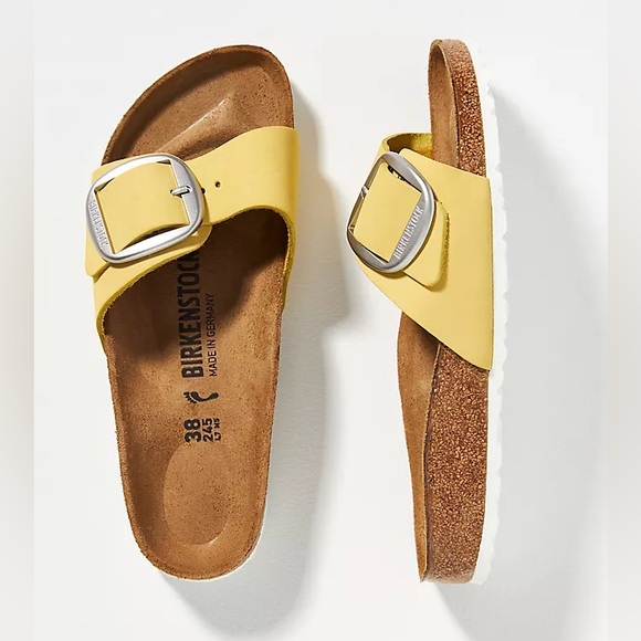 Birkenstock Shoes - New Birkenstock Madrid Big Buckle Sandals Yellow Anthropologie